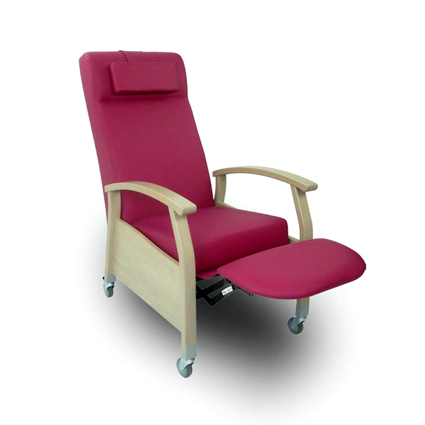 Relaxzetels Porto vinyl met wielen en duwbeugel - Afbeelding 2