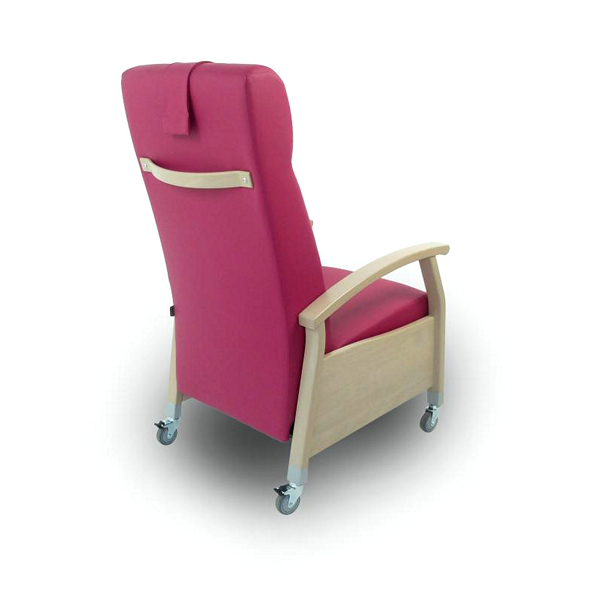 Relaxzetels Porto vinyl met wielen en duwbeugel - Afbeelding 3