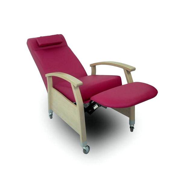 Relaxzetels Porto vinyl met wielen en duwbeugel - Afbeelding 4
