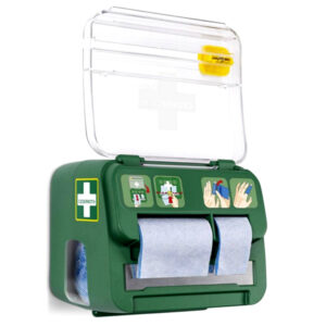 2-in-1 dispenser voor zelfklevende verbanden