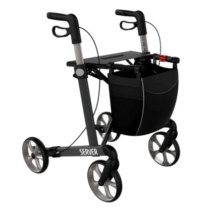 Opvouwbare rollator met 4 wielen Server - Classic wheels|Large|125.106|Rood|Roze