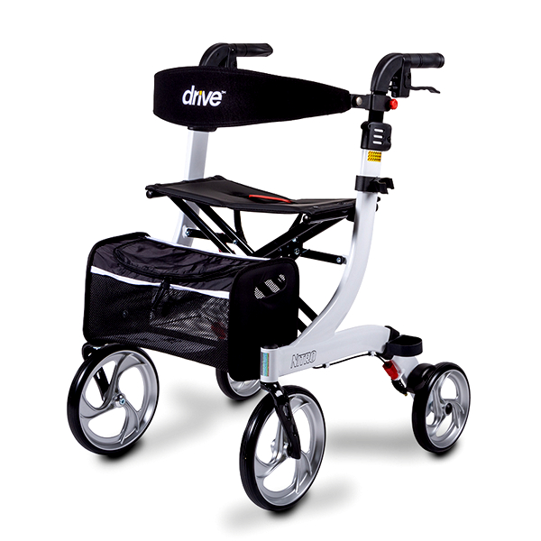 Rollator 4 wielen plooibaar design wit Nitro.|Wit|Wit