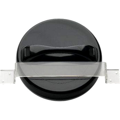 RONDE SPIEGEL DIAM. 22 CM ZWART MET PLEXI HOUDER