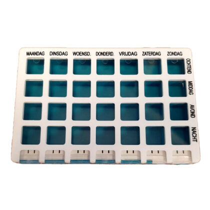 Dolcimo klassieke pillendoos turquoise blauw NL