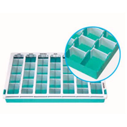 Hebdo pillendoos met modulaire compartimenten