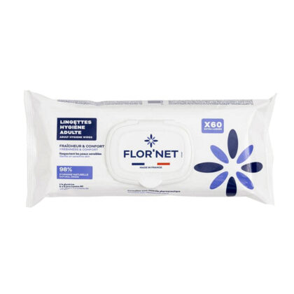 Hygiënische doekjes voor volwassenen FLOR NET  98% natuurlijke oorsprong