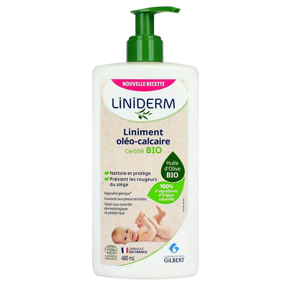 Liniderm smeersel Oleo Kalksteen Bio|Pompfles 480 ml