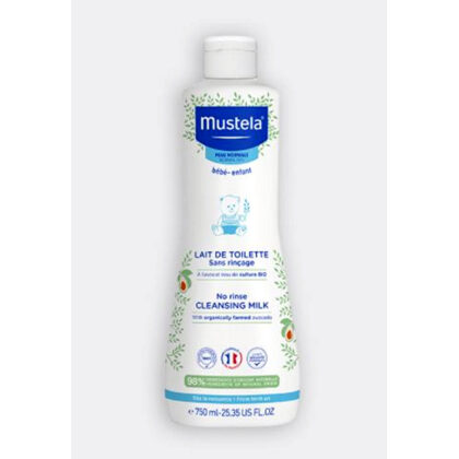 Flacon van 750 ml met doseerdop Mustela Baby toiletmelk Droge Huid?