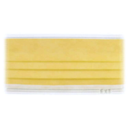 Maskers THF type II  met elastische oorlussen  zonder neusklem  geel