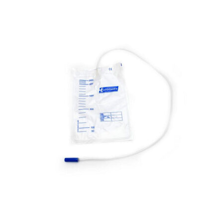 Urineopvangzak  2 liter met schaalverdeling  slang van 90 cm  niet steriel|Zonder aftapkraan