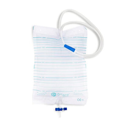 Gcare Medical T-shape urineopvangzak  2 liter met schaalverdeling  slang van 90 cm steriel