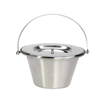 Toiletemmer  inox  met deksel