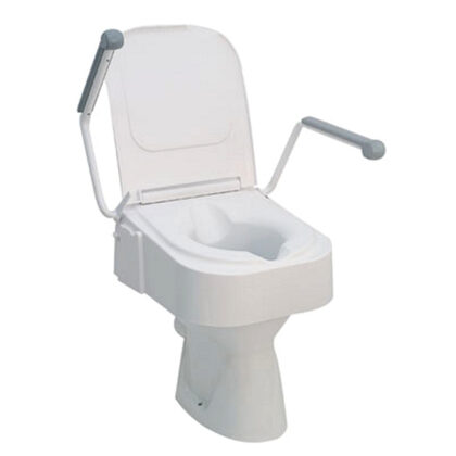 Toiletverhoger met armleuningen en deksel