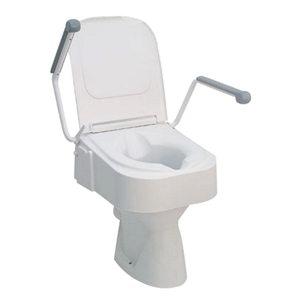 Toiletverhoger met armleuningen en deksel