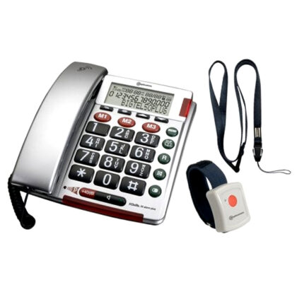 Telefoon met grote toetsen en met noodarmband
