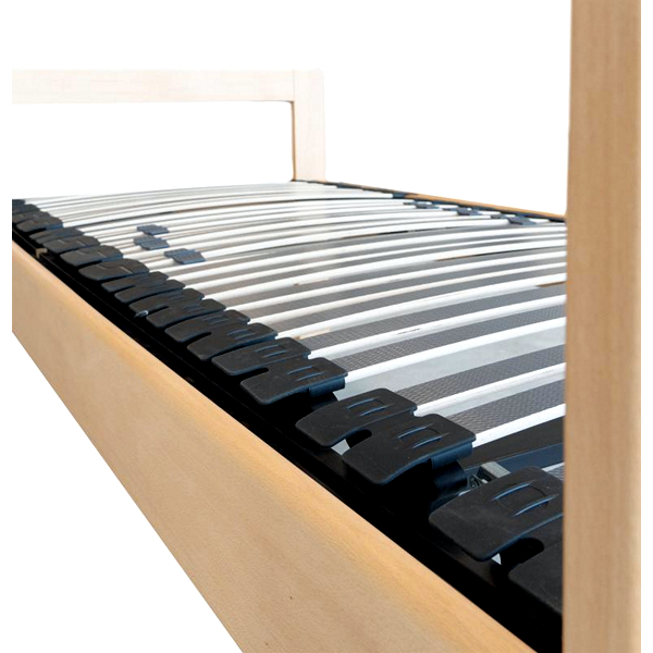 Vast bed in gelakt hout - Afbeelding 2