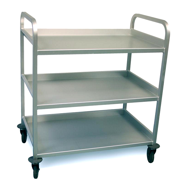 Serveerwagen in geanodiseerd aluminium