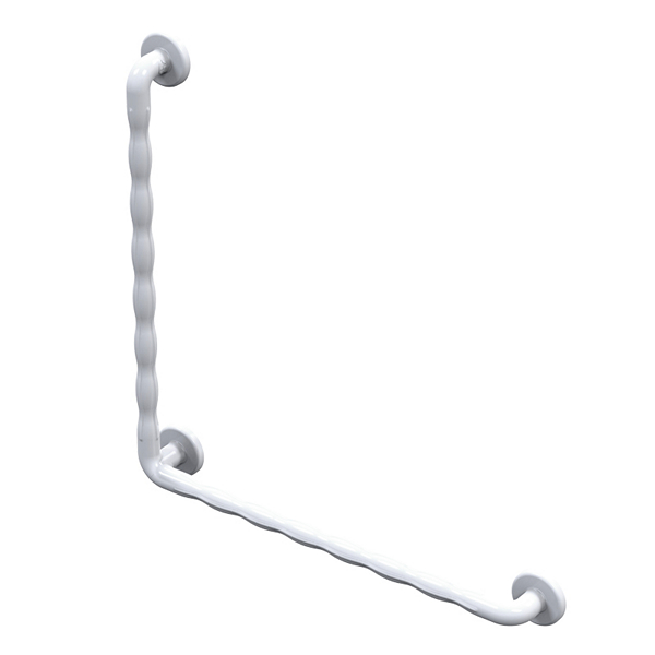 Gebogen wandbeugel 60 x 60 cm Grip wit