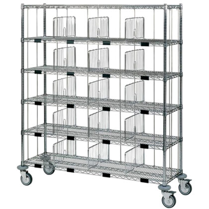 Mosys verchroomde draadstalen linnenwagen