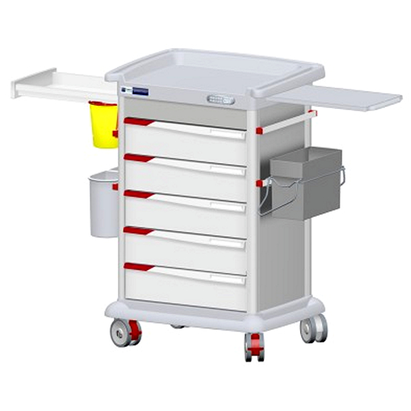 Preciso 10X medicatiewagen aluminium - Afbeelding 2