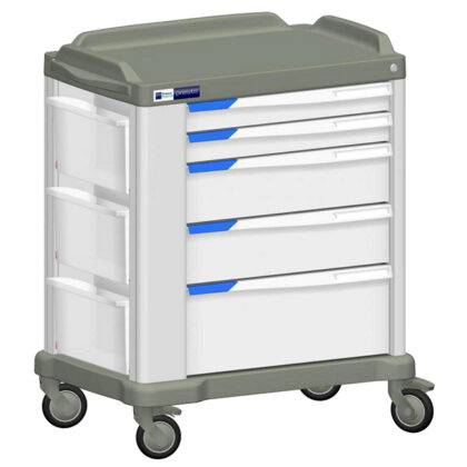 Wagen Presto 600 Large met 5 lades - Alu