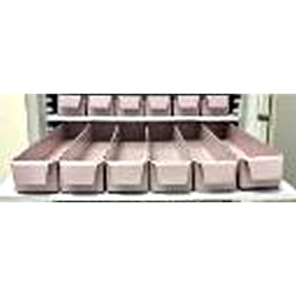 Grijs ABS plateau met 6 medicatiebakjes C51.503