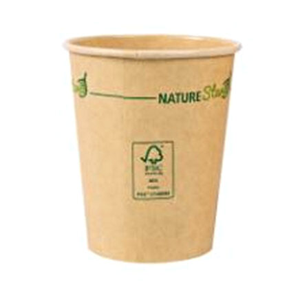 Koffiebekers 20 cl  enkelwandig karton met PLA coating