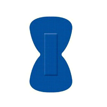 Detecteerbare elastische pleisters voor vinger  blauw  PE  6 8 x 3 8 cm