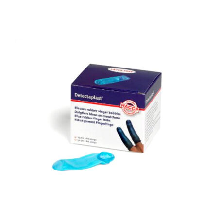 Detectaplast vingerlingen rubber blauw