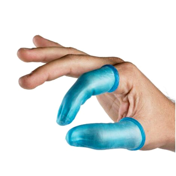 Detectaplast vingerlingen rubber blauw - Afbeelding 2