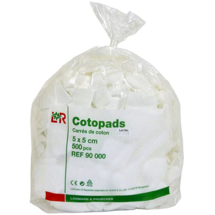 Cotopads vierkant  wit  5 x 5 cm  niet steriel